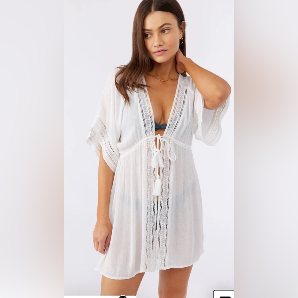 O'Neill White Tassel Swim Cover-Up